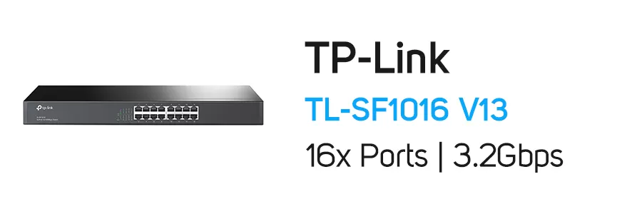 سوئیچ شبکه 16 پورت تی پی لینک مدل TP-Link TL-SF1016 V13
