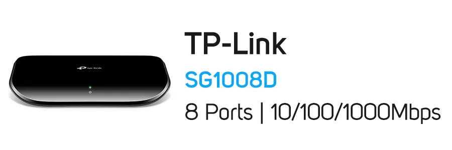 سوئیچ شبکه 8 پورت گیگابیت تی پی لینک مدل TP-Link TL-SG1008D