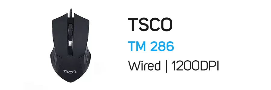ماوس اپتیکال با سیم تسکو مدل TSCO TM 286 Mouse