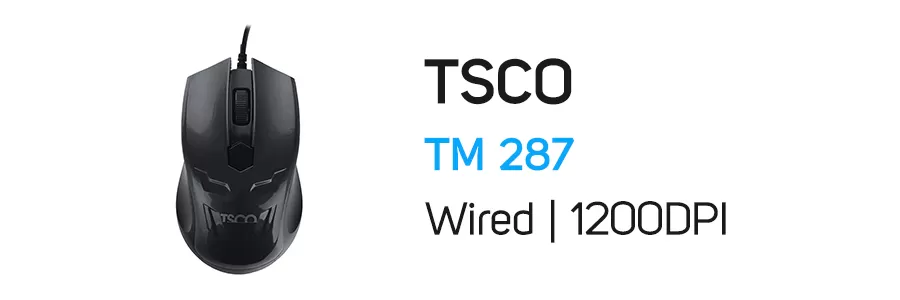 ماوس اپتیکال با سیم تسکو مدل TSCO TM 287 Mouse