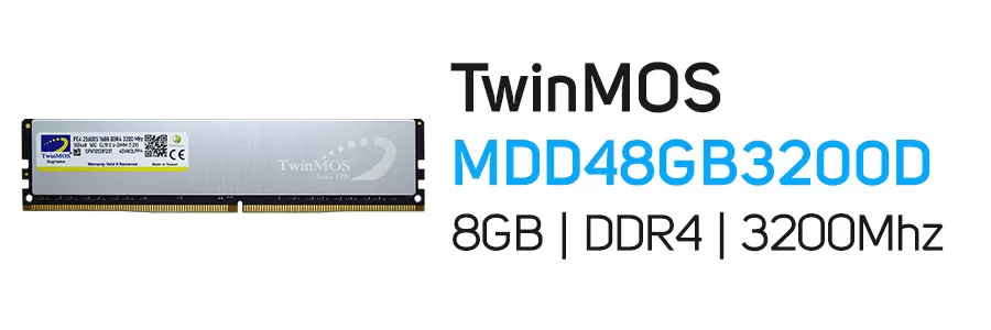 رم کامپیوتر 8 گیگابایت توین موس TwinMOS 8GB DDR4 3200Mhz CL22