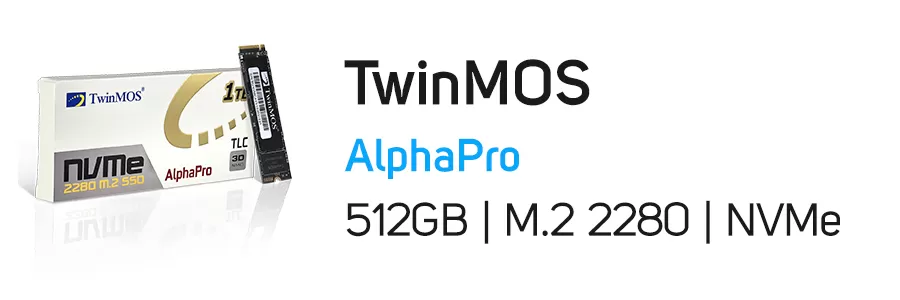 حافظه اینترنال SSD توین موس ظرفیت 512 گیگابایت مدل TwinMOS AlphaPro M.2 NVMe 512GB