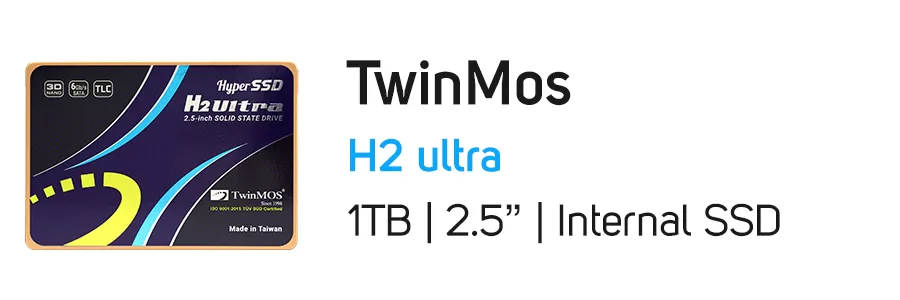 حافظه SSD اینترنال توین موس ظرفیت 1 ترابایت مدل TwinMos H2 ultra 1TB