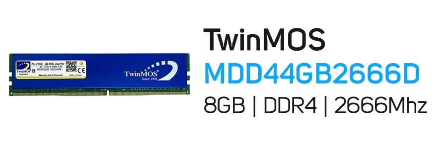 رم کامپیوتر 8 گیگابایت توین موس TwinMOS Mainstream 8GB DDR4 2666Mhz CL19
