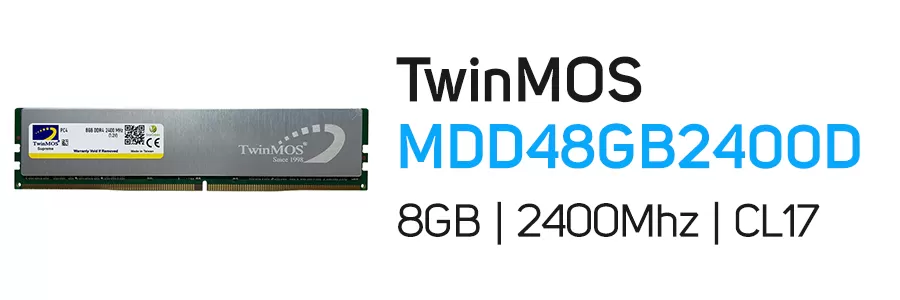 رم کامپیوتر 8 گیگابایت توین موس TwinMOS Mainstream 8GB DDR4 2400Mhz CL17