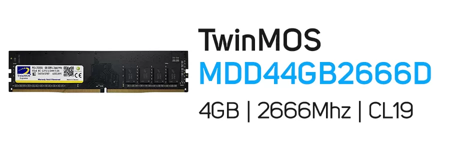 رم کامپیوتر 8 گیگابایت توین موس TwinMOS Mainstream 4GB DDR4 2666Mhz CL19