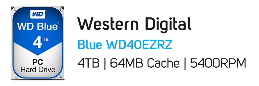 هارد‌ دیسک اینترنال وسترن دیجیتال آبی ظرفیت 4 ترابایت WD Blue WD40EZRZ 4TB
