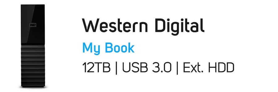 هارد‌ دیسک اکسترنال رومیزی وسترن دیجیتال 12 ترابایت مدل WD My Book 12TB