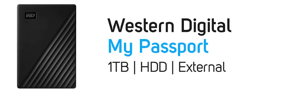 هارد‌ دیسک اکسترنال وسترن دیجیتال ظرفیت 1 ترابایت مدل WD My Passport WDBYVG0010BBK 1TB