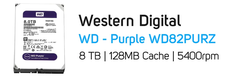هارد‌ دیسک اینترنال وسترن دیجیتال بنفش ظرفیت 4 ترابایت WD Purple 4TB WD40PURZ