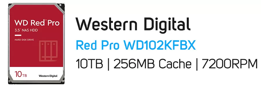 هارد‌ دیسک اینترنال وسترن دیجیتال قرمز ظرفیت 10 ترابایت WD Red Pro WD102KFBX 10TB