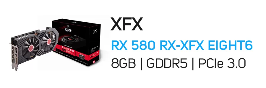 کارت گرافیک ایکس اف ایکس مدل XFX RX 580 RX-XFX EIGHT6 Ver P.0