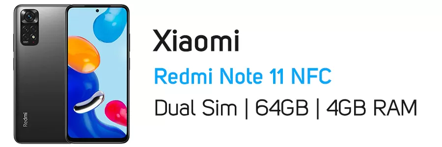 گوشی موبایل Redmi Note 11 NFC شیائومی ظرفیت 64 گیگابایت و رم 4 گیگ