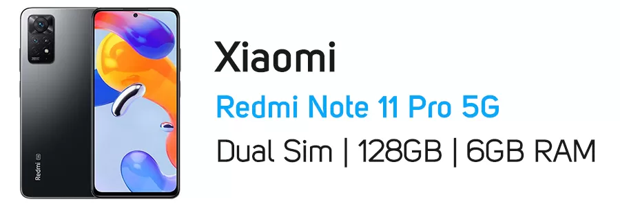 گوشی موبایل Redmi Note 11 Pro 5G شیائومی ظرفیت 128 گیگابایت و رم 6 گیگ
