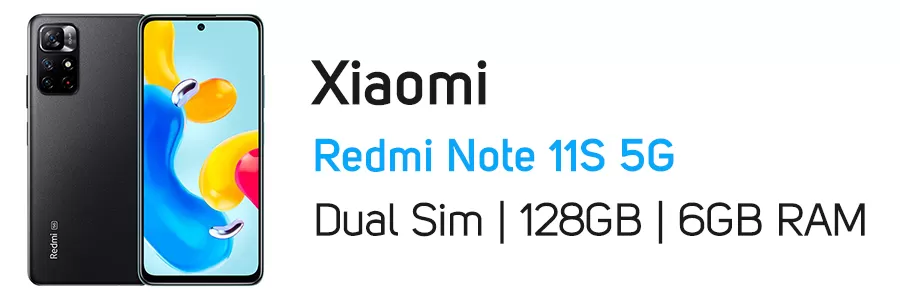 گوشی موبایل Redmi Note 11S 5G شیائومی ظرفیت 128 گیگابایت و رم 6 گیگابایت