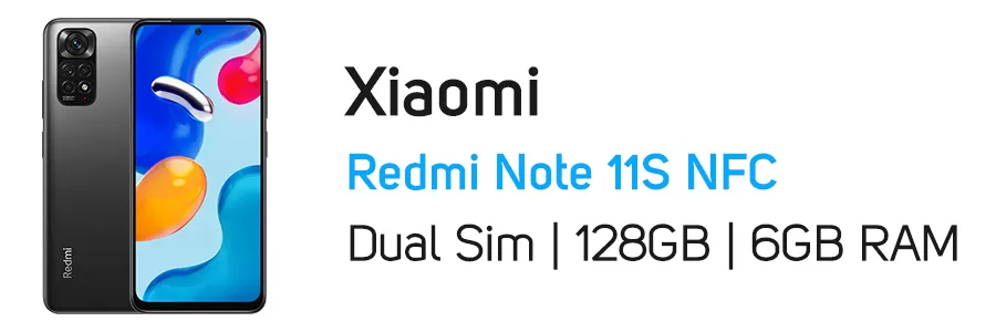 گوشی موبایل Redmi Note 11S NFC شیائومی ظرفیت 128 گیگابایت و رم 6 گیگ