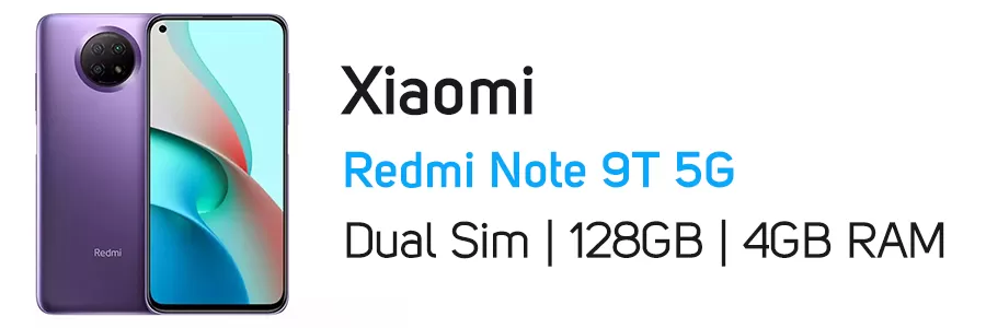 گوشی موبایل شیائومی ردمی Note 9T 5G ظرفیت 128 گیگابایت و رم 4 گیگابایت