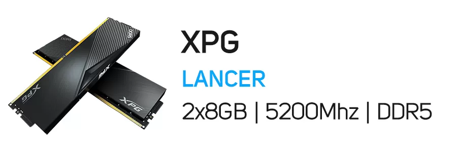 رم کامپیوتر 16 گیگابایت ایکس پی جی مدل XPG LANCER 16GB DDR5 5200Mhz