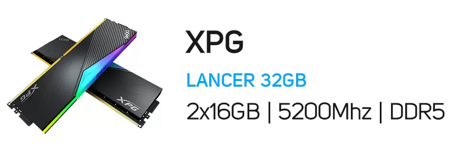 رم کامپیوتر 32 گیگابایت ایکس پی جی مدل XPG LANCER RGB 32GB DDR5 5200Mhz