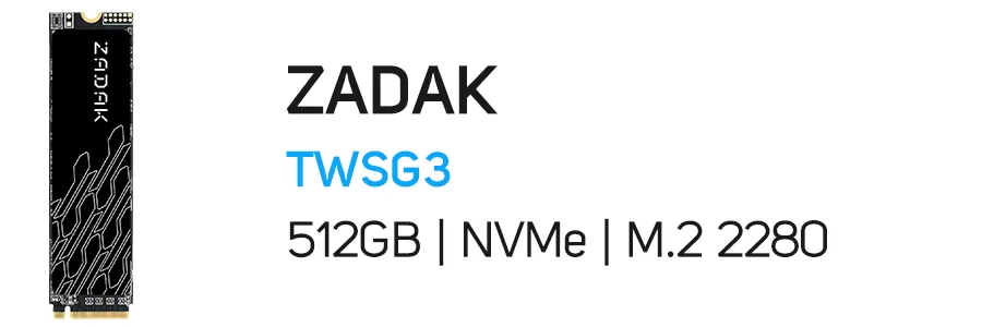 حافظه اینترنال SSD زاداک ظرفیت 512 گیگابایت مدل ZADAK TWSG3 NVMe M.2 512GB