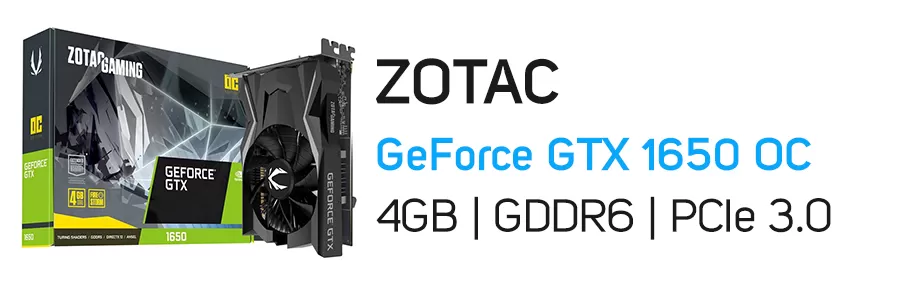 کارت گرافیک گیمینگ زوتک مدل ZOTAC GeForce GTX 1650 OC 4GB